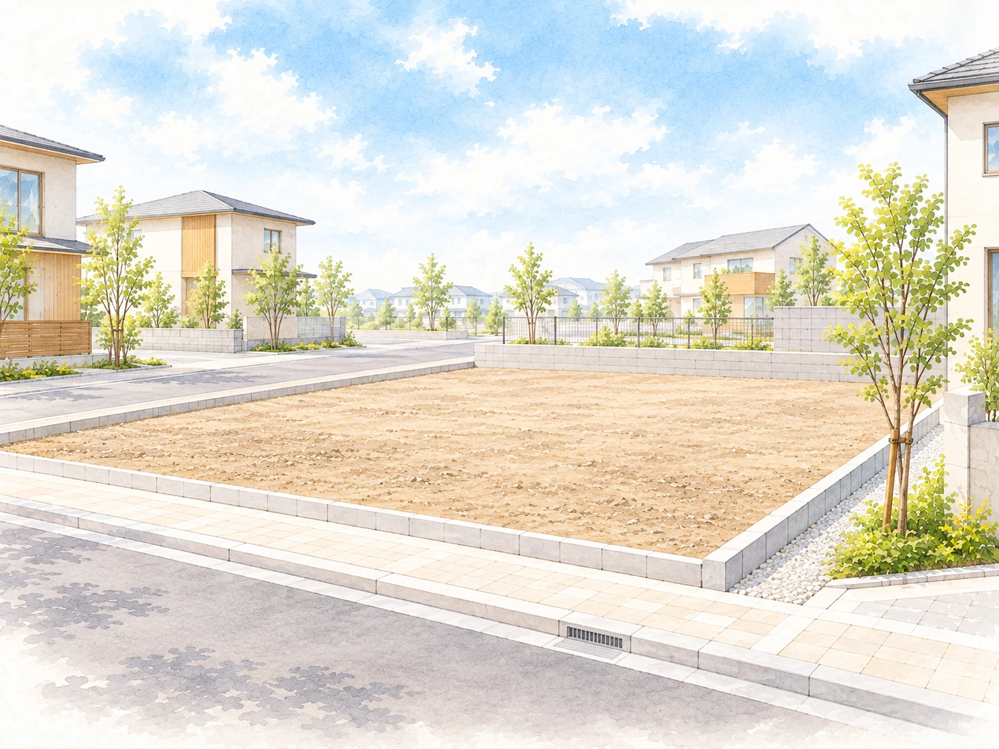 整備された住宅地の土地
